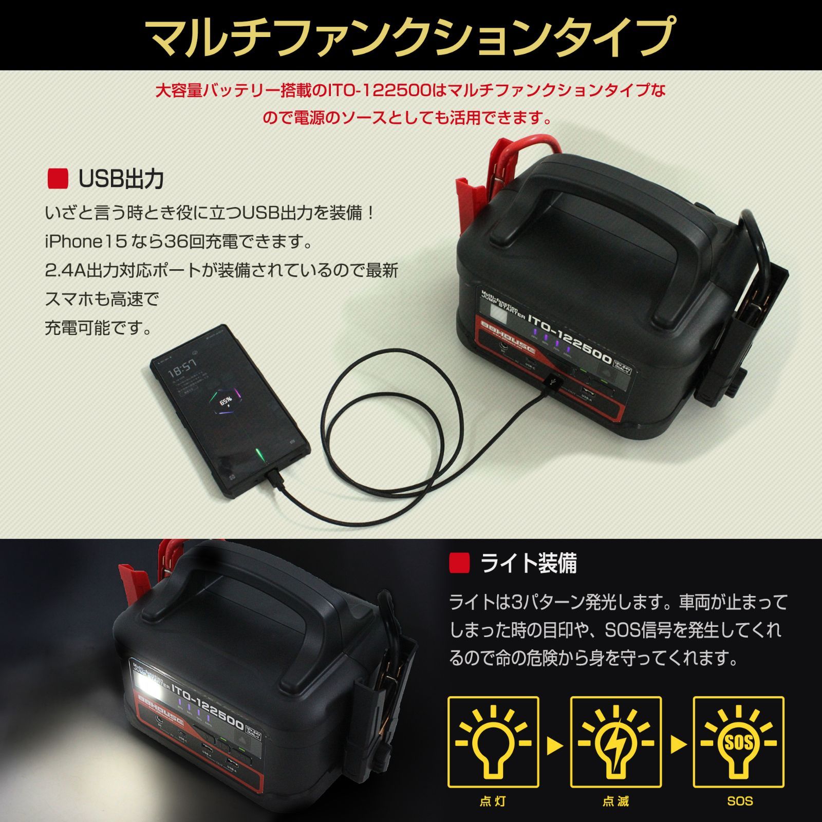 122500ｍAh マルチファンクション