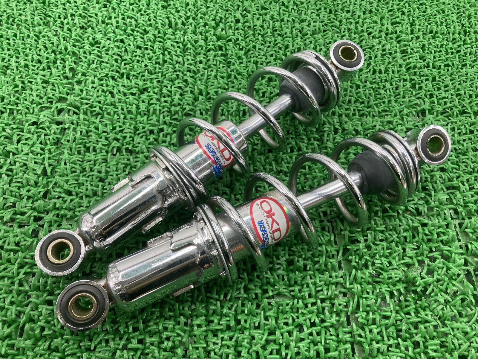 ゴリラ リアサスペンション 左右 社外 中古 バイク 部品 OKD モンキー ダックス ピッチ約255mm リアショック