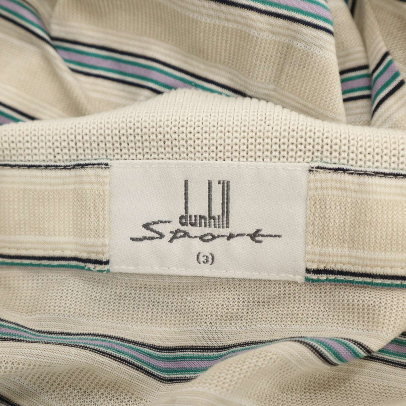 Dunhill Sport ダンヒル スポーツ 春夏 半袖 ロゴ刺繍☆ ボーダー