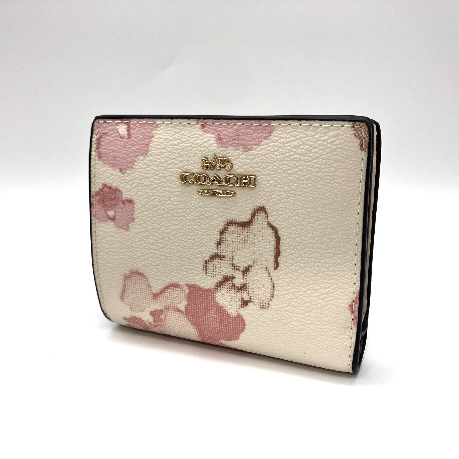 未使用保管品】COACH コーチ 折り財布 2つ折り財布 花柄 フラワー 