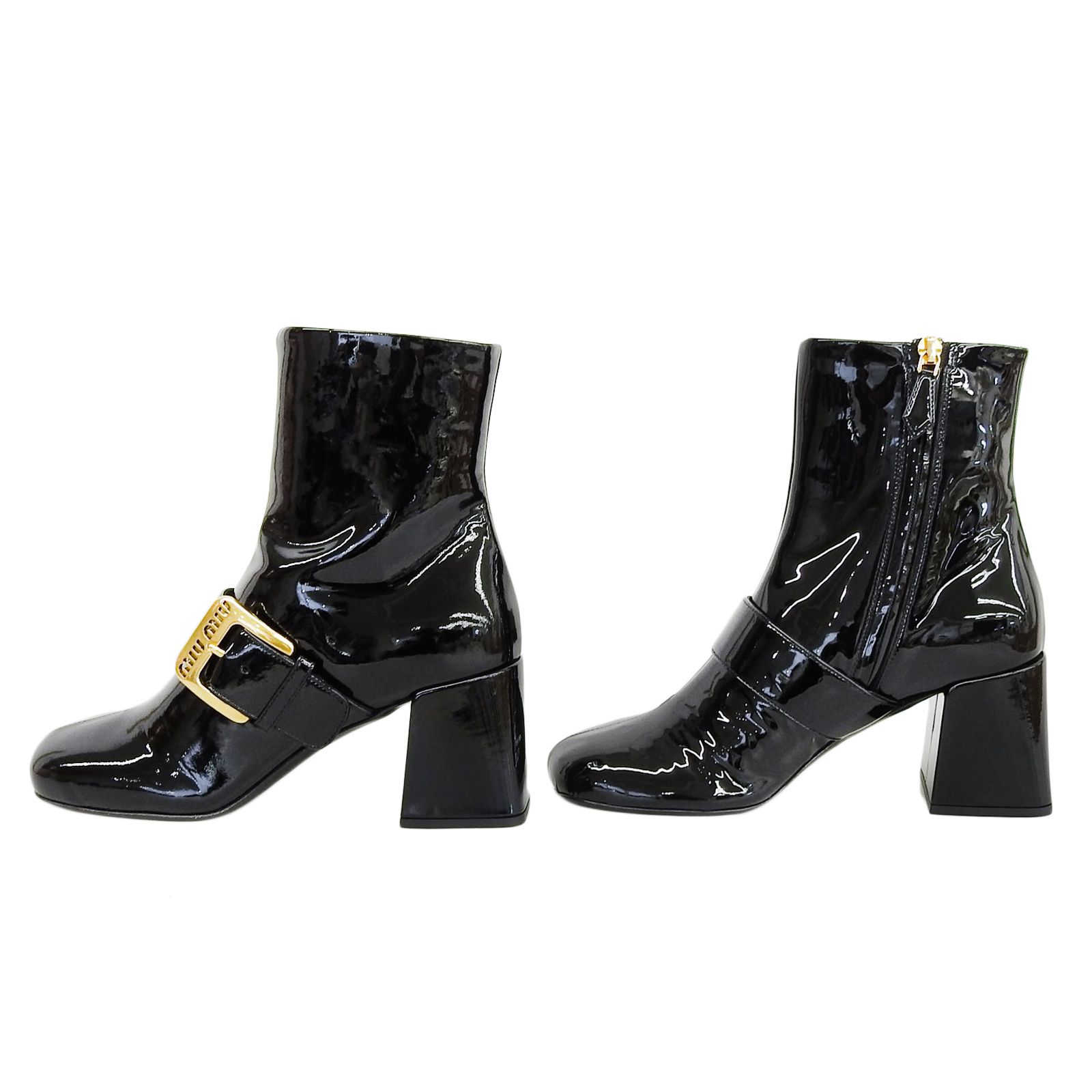 美品　miumiu ミュウミュウ サイドゴアブーツ ラバーソール ショートブーツ MIU MIU - 美品 ミュウミュウ miumiu ブーツ ショートブーツ