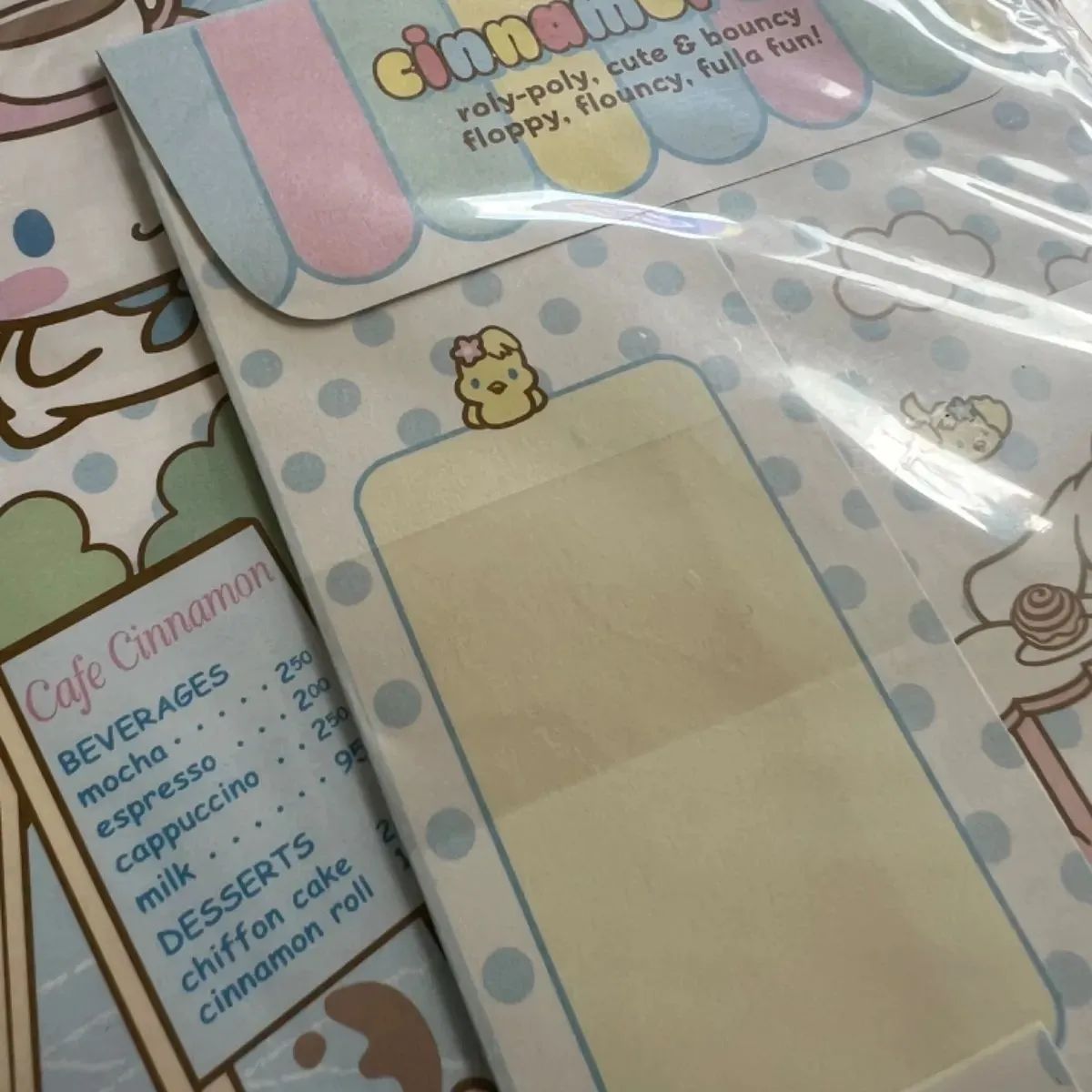 サンリオ cinnamoroll シナモロール デザイン ミニメモとレターセット 