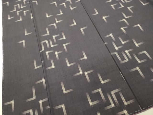 平和屋着物○上質な紬 幾何学文様 健勝苑扱い 正絹 逸品 未使用