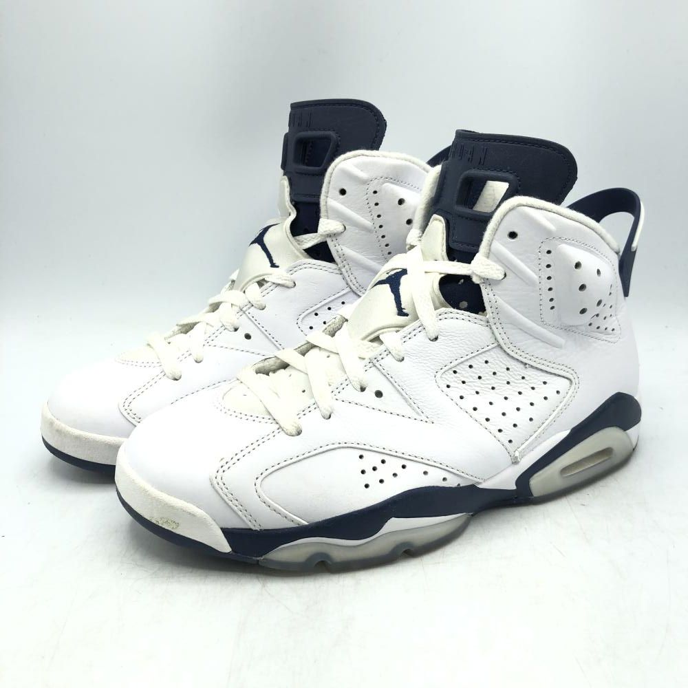 中古】NIKE AIR JORDAN 6 RETRO ミッドナイトネイビー ホワイト
