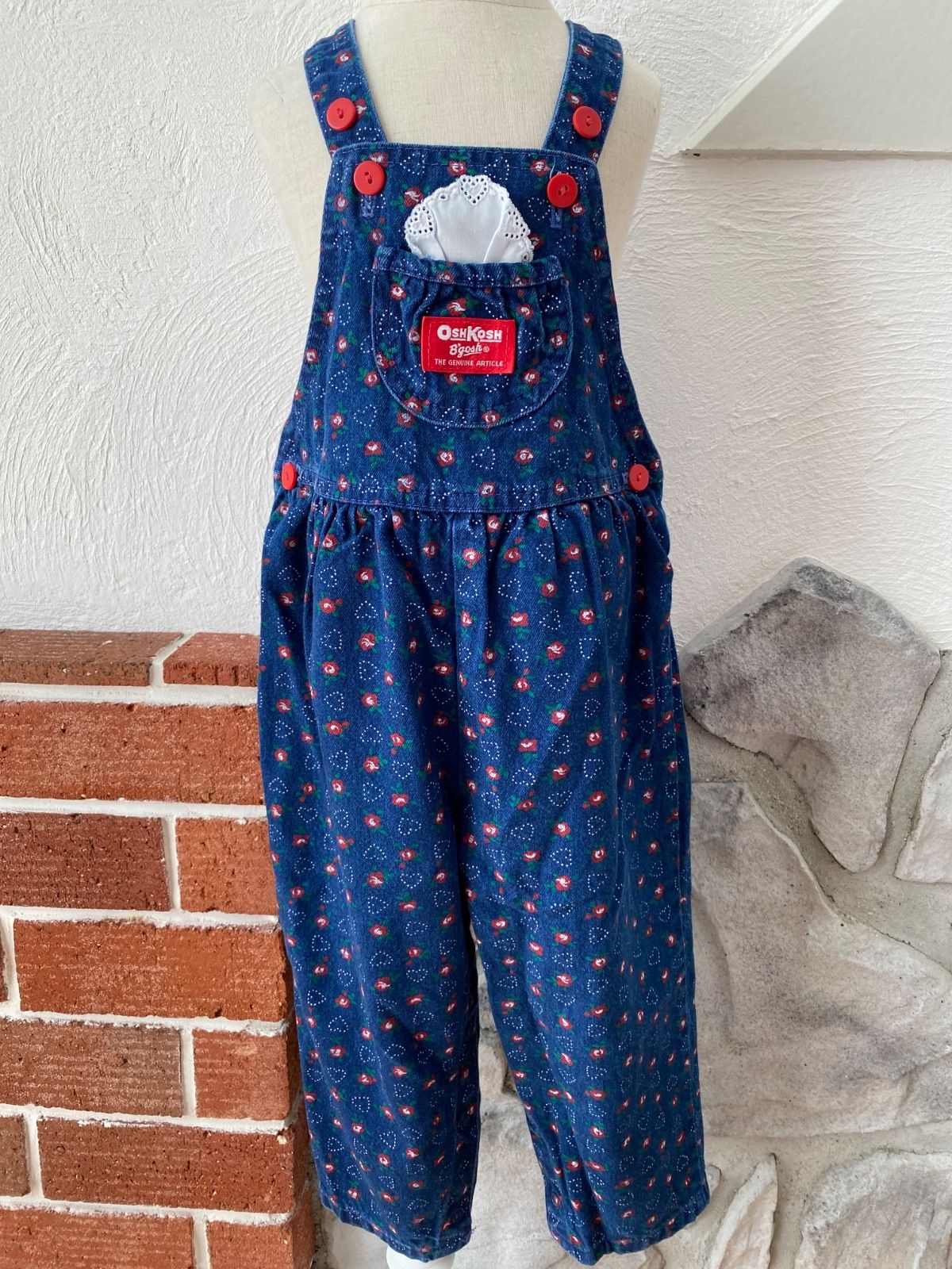 Size 100 オシュコシュ 花柄 オーバーオール oshkosh ヴィンテージ
