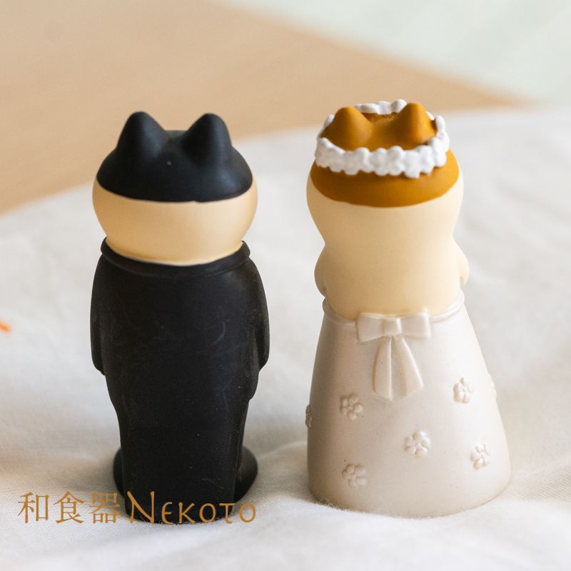 DECOLE ペアセット ウェディングマスコット洋装猫 結婚式 装飾