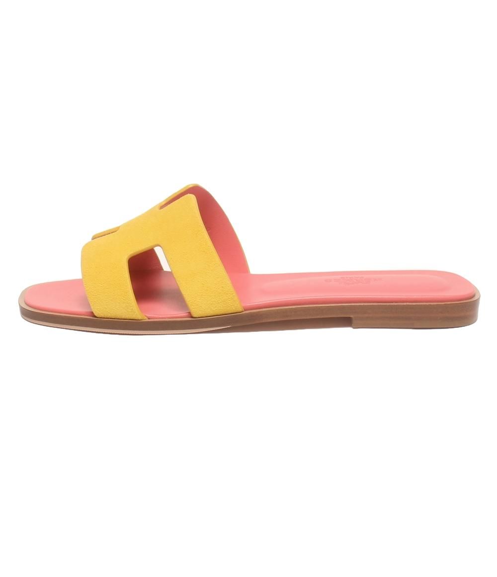 美品 エルメス サンダル スエード オラン レディース SIZE 36 1/2 