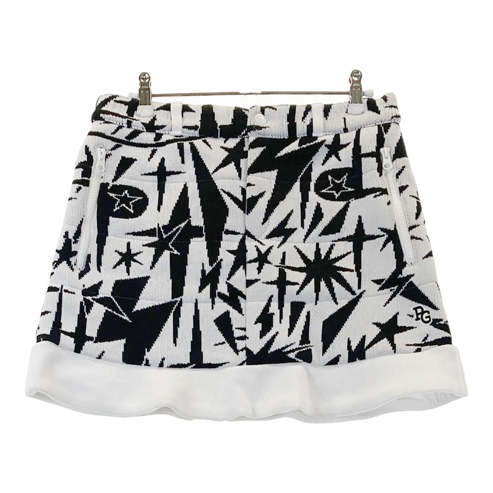サイズ 1 PEARLY GATES パーリーゲイツ モデル ニットスカート ジャガード ギザ星 総柄 ホワイト系 240101534741 ゴルフウェア レディース ストスト