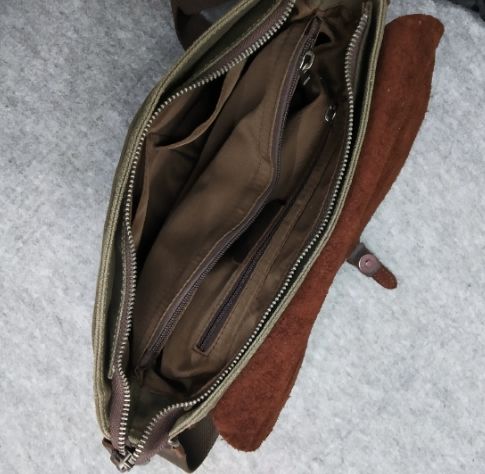 美品通勤通学RRL ヴィンテージ風 ワックス加工防水 ショルダー