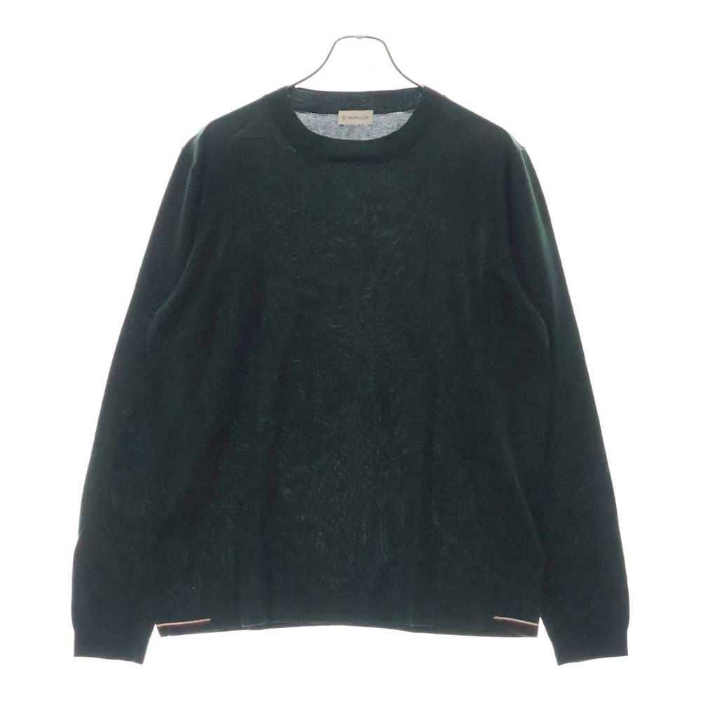 MONCLER モンクレール 20SS GIROCOLLO TRICOT Vガゼット コットン ニットセーター グリーン F10919C71300 V9103
