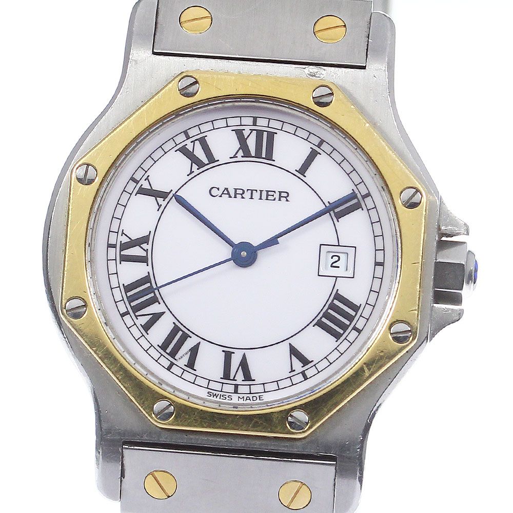 カルティエ CARTIER サントスオクタゴンLM YGベゼル 自動巻き メンズ_715667 - メルカリ