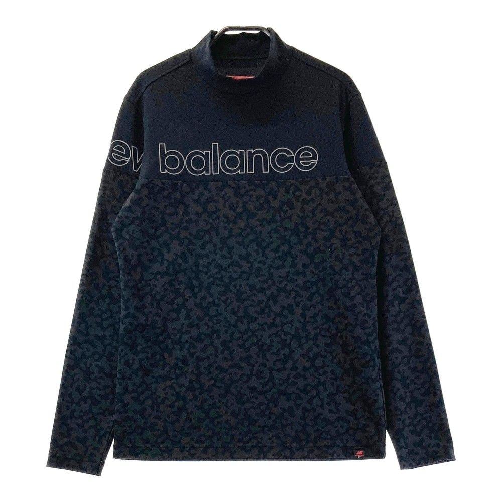 サイズ：5 NEW BALANCE GOLF ニューバランス  ハイネック 長袖Tシャツ 総柄 ブラック系 [240101379510]# ゴルフウェア メンズ ストスト