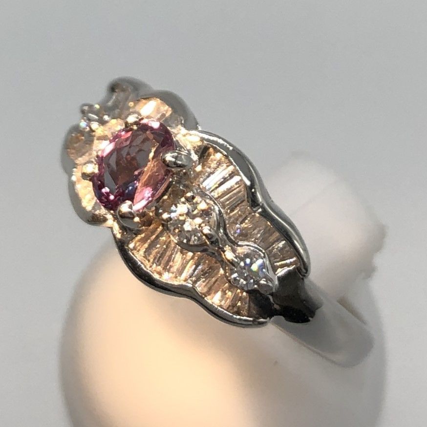 希少！ Pt900 アレキサンドライト ダイヤモンド カラーチェンジ 指輪