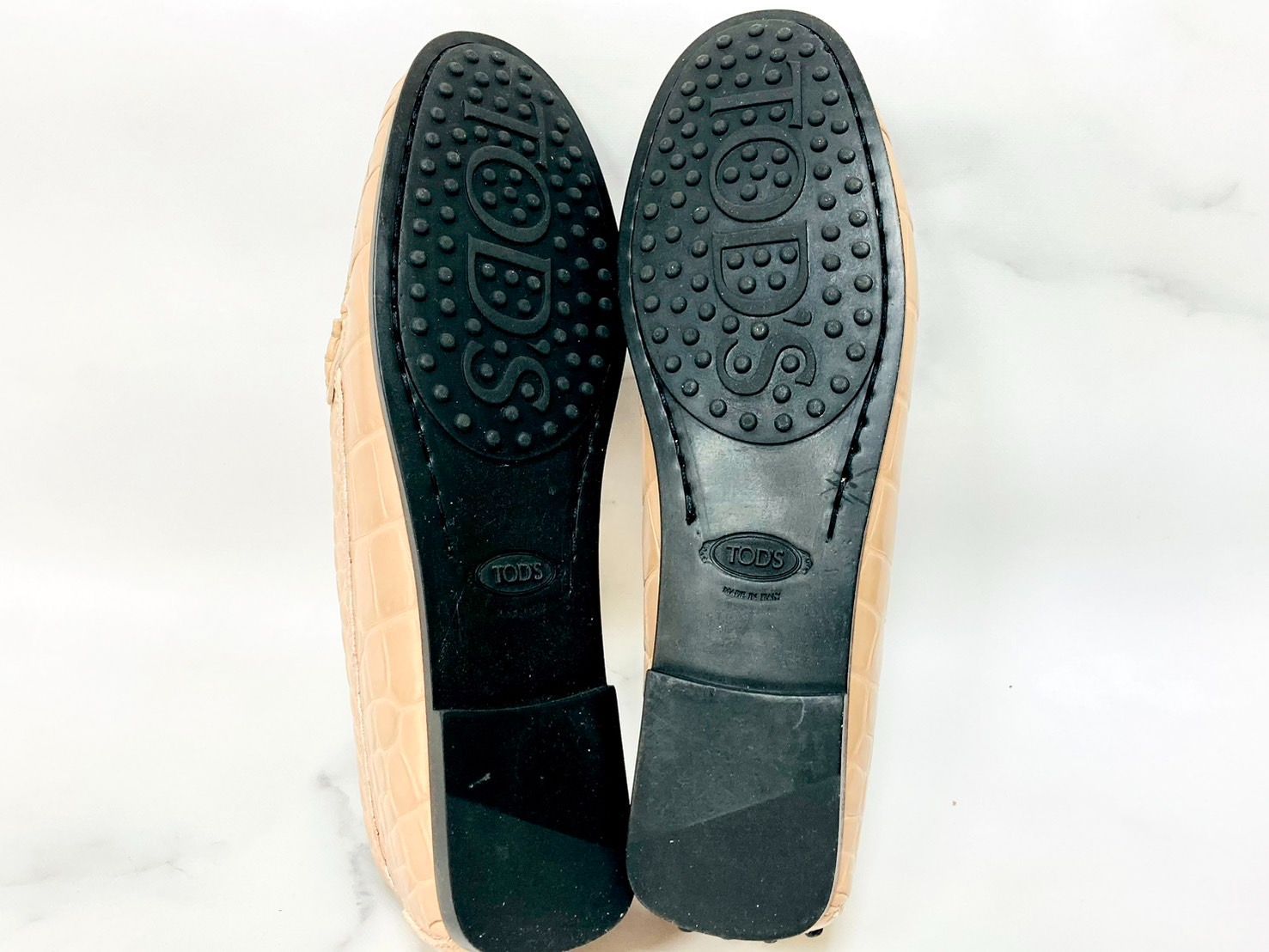 ☆TOD'S トッズ ダブルT クロコ型押し ローファー ドライビング