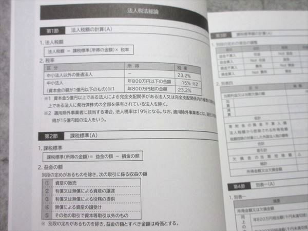CPA会計学院 公認会計士講座 租税法 コンパクトサマリー(論点総