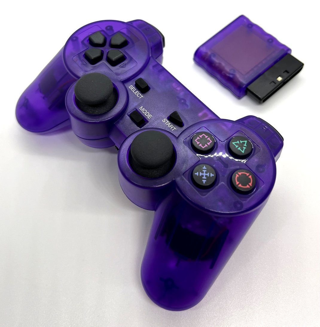 PS2 ワイヤレスコントローラー(クリアパープル) - メルカリ