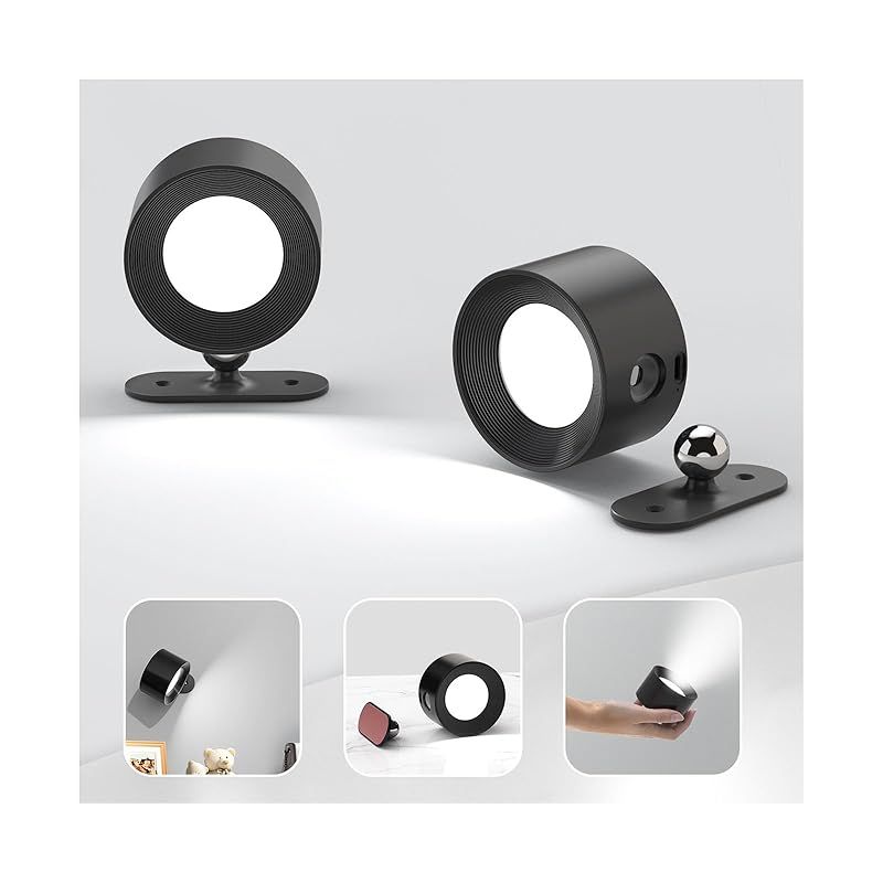 Feallive LED ブラケットライト (2個入り) スポット3段階調光調色 360