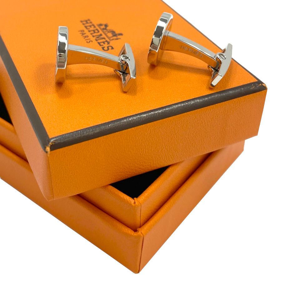新品】エルメス HERMES カフリンクス《 リコル 2 》エタン カフス