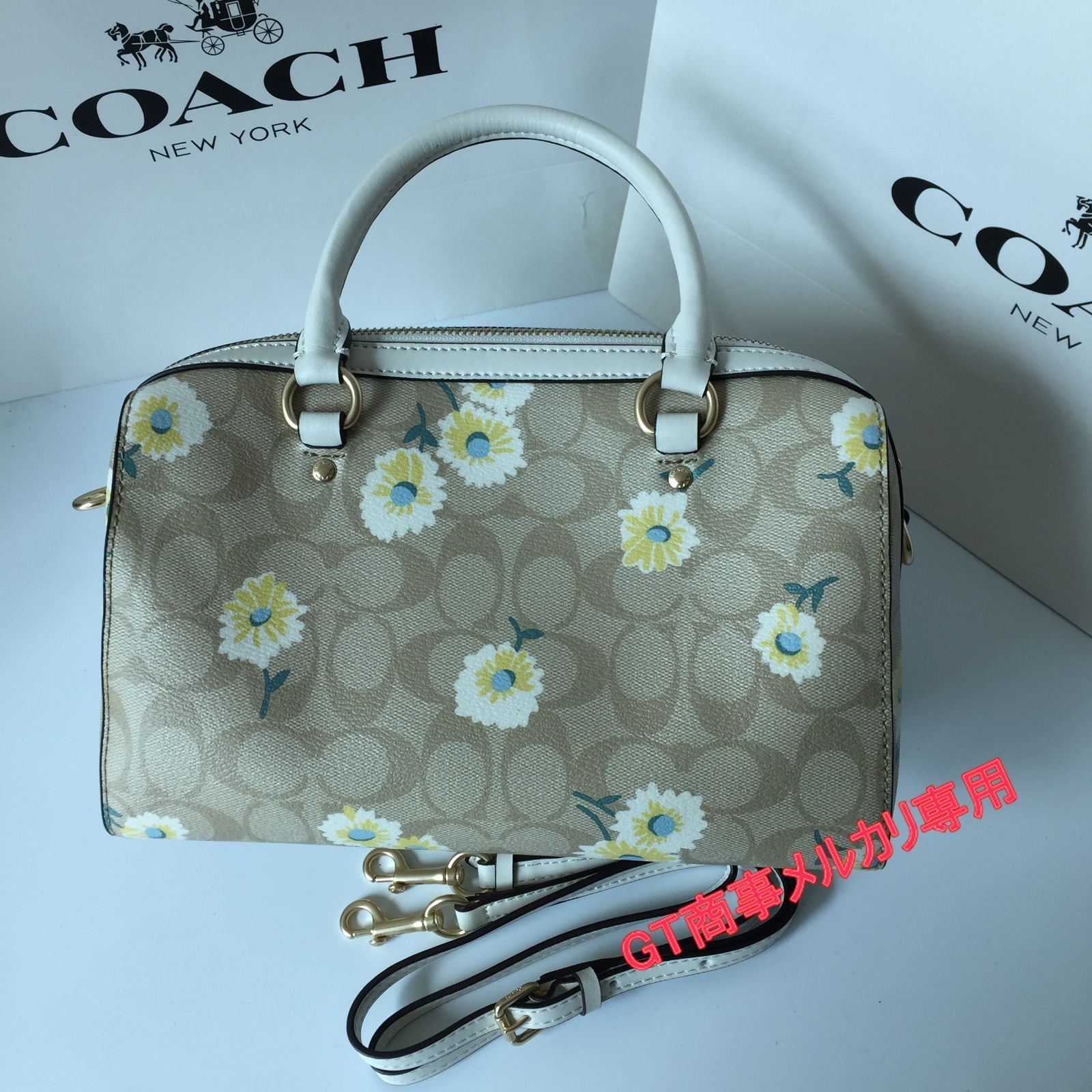 コーチアウトレット】COACHバッグ C2849 ライトカーキ×チョークマルチ  