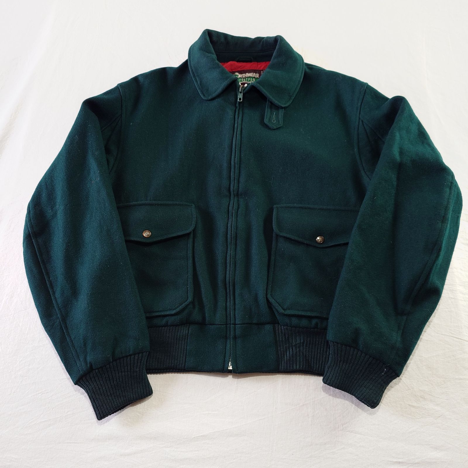 90s ノードストローム Nordstrom ウールジャケット ブルゾン 90s】古着 A-2タイプ ウールジャケット ショート丈 nordstrom 短丈