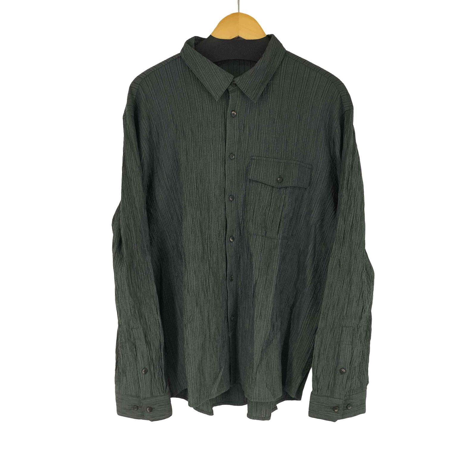 ユーズドフルギ USED古着 RIVER STONE プリーツデザイン L/S シャツ メンズ 表記無 