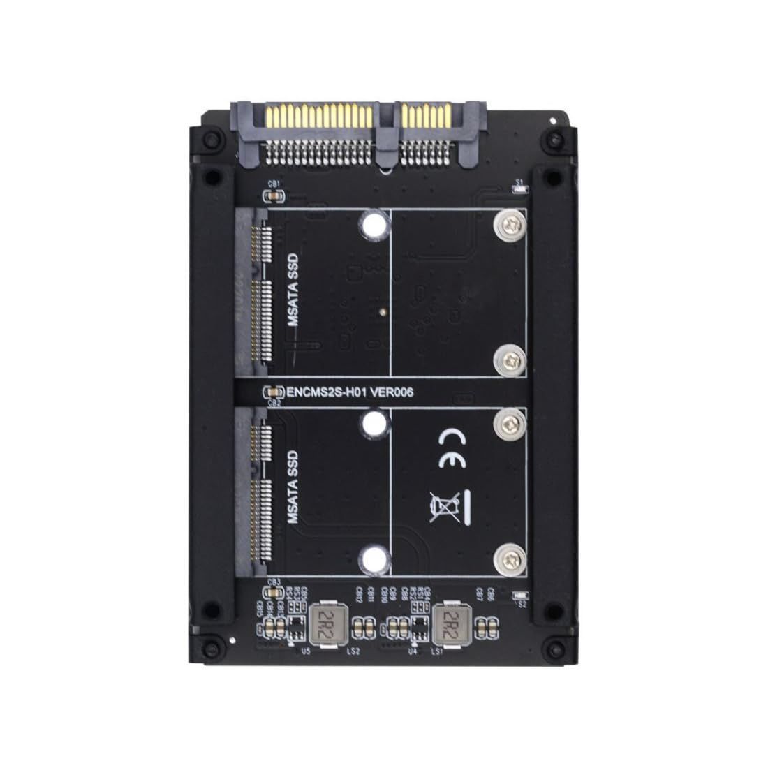 2 MSATA - SATA。 chenyang 2イン1コンボMSATA SSDから2.5インチSATA JBOD HDDディスクドライブエンクロージャアダプター。