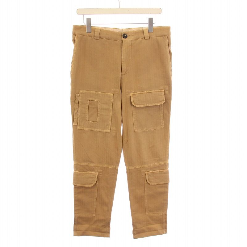 ブルネロクチネリ BRUNELLO CUCINELLI LEISURE FIT カーゴパンツ スラックス ジップフライ 46 茶 ブラウン |BB