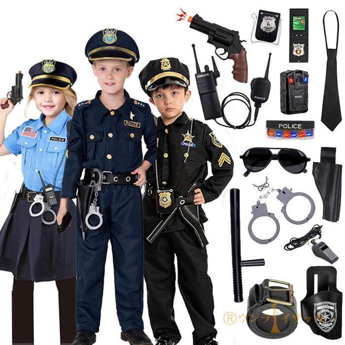 ポリス コスプレ 子供 男の子 女の子 警察官 キッズ 子ども