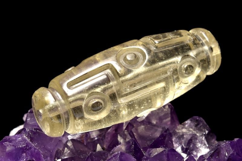 1点物】AAA激レア☆透明レモンカラー リビアングラス 31x11mm
