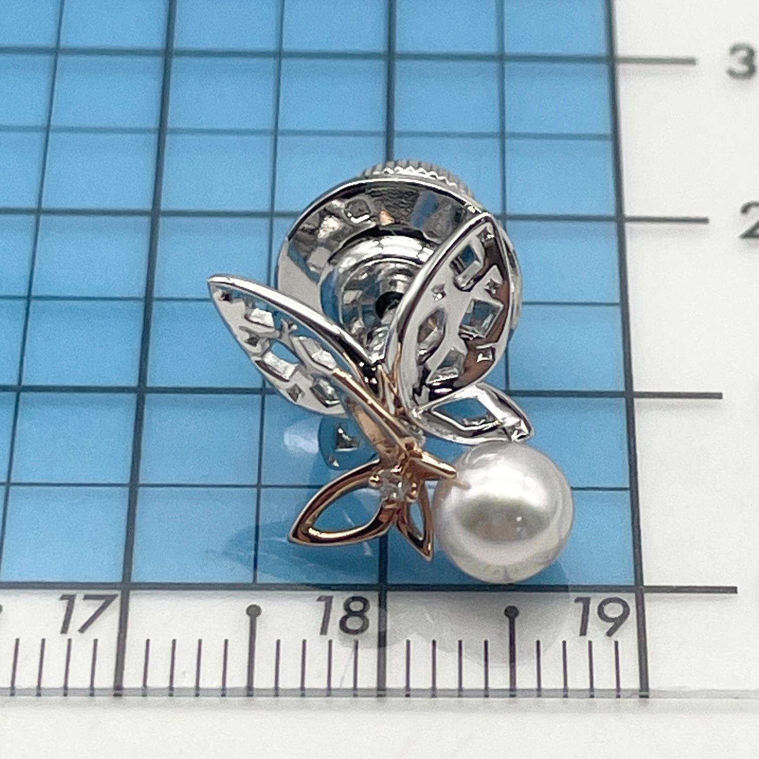 【未使用品】ミキモト　MIKIMOTO　K18　3Pパールピンブローチ MIKIMOTO ミキモト パール 真珠 ピンブローチ ブローチ K18