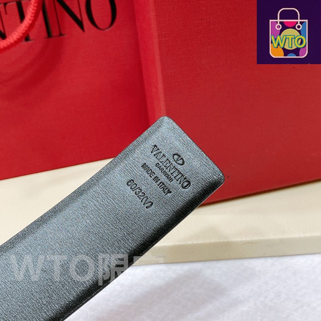 今日WTO】VALENTINO GARAVANI VLOGO SIGNATURE レザーベルト-1
