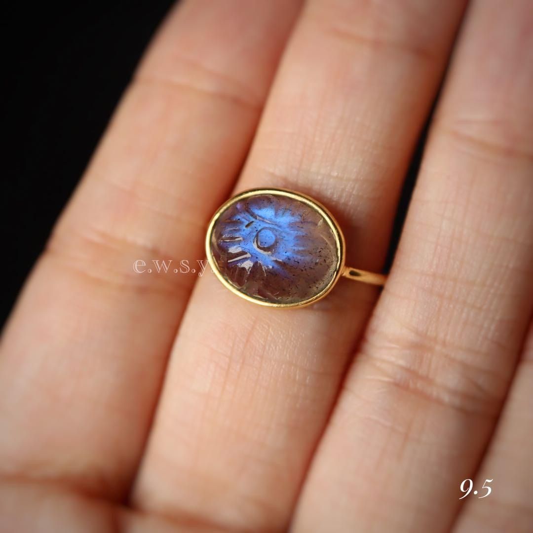 フラワーカービングリング