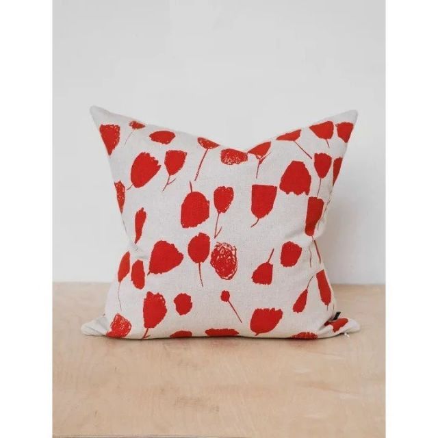 FINE LITTLE DAY BOUQUET CUSHION COVER - POPPY RED no.1745 48x48cm クッションカバー ファインリトルデイ クッションカバー インテリア 北欧 雑貨 北欧 おすすめ おしゃれ 人気 お洒