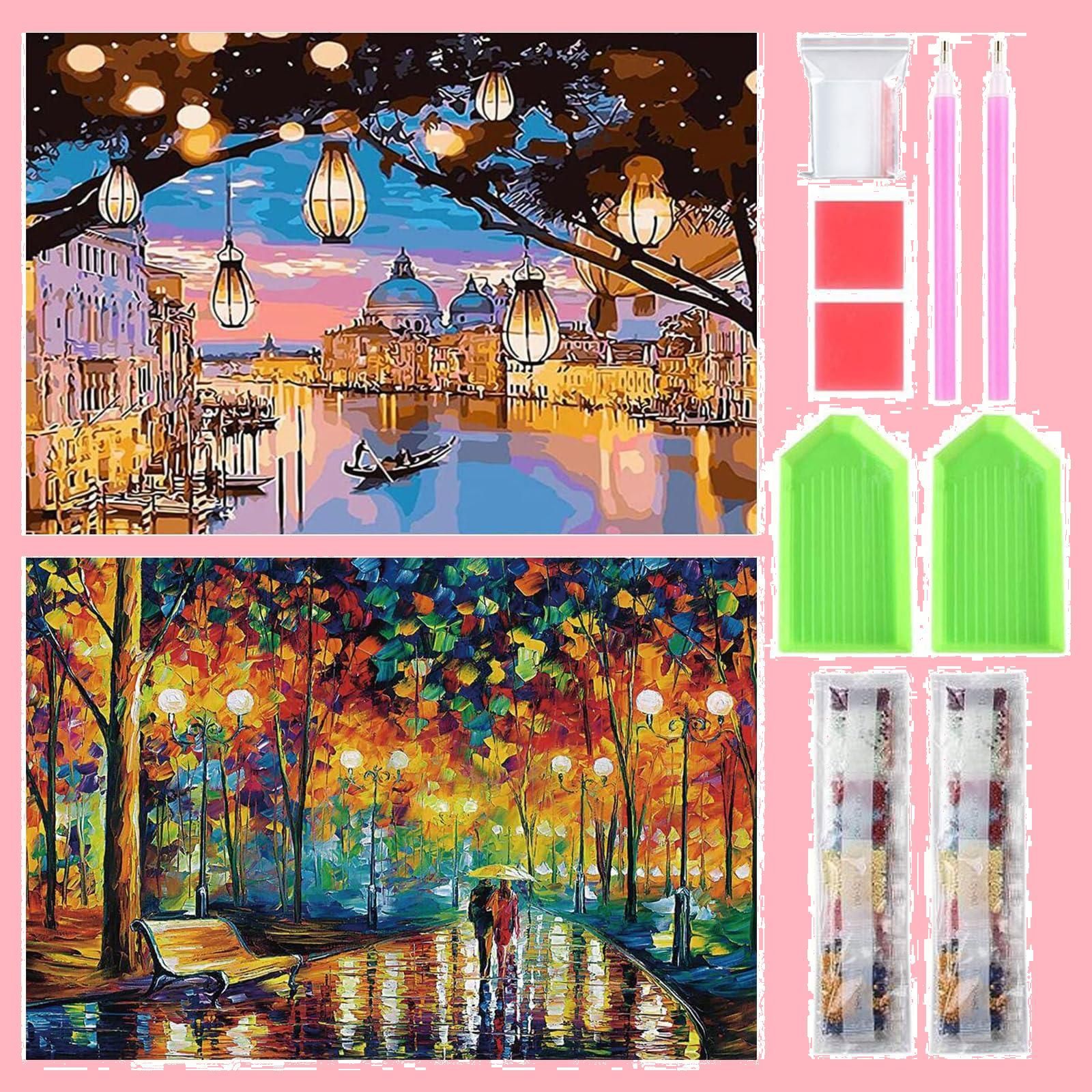 きれい 2個セット 全面貼り付け ダイヤモンドアート ダイヤモンド