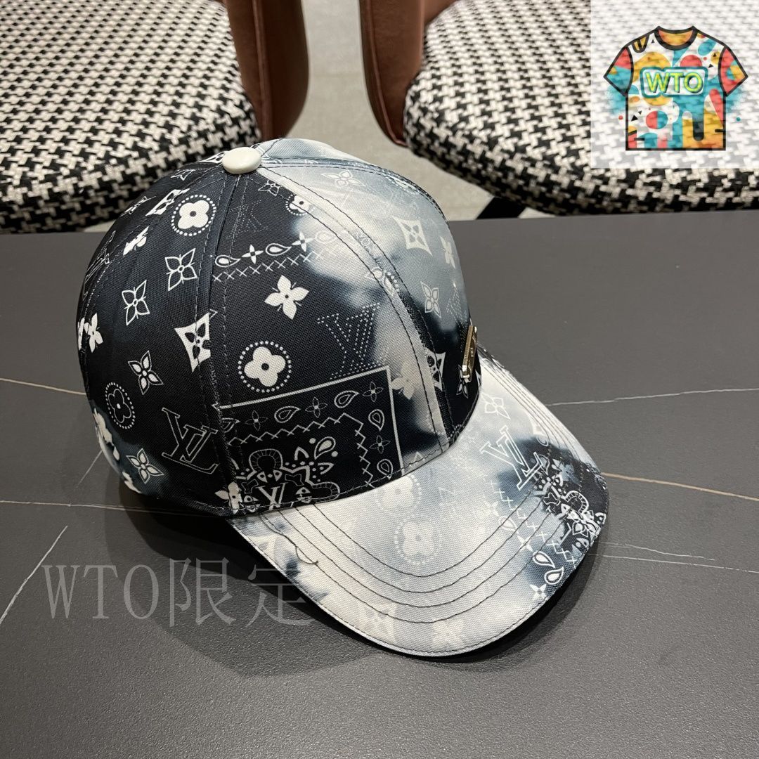 【新品】Louis Vuitton ベースボールキャップ ホワイト/オレンジ 新品】Louis Vuitton ベースボールキャップ ホワイト/オレンジ