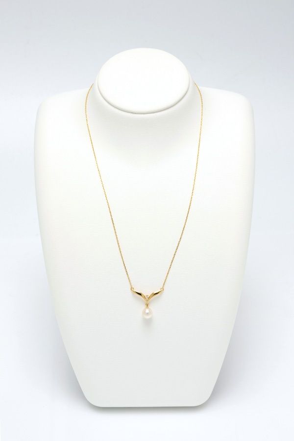 ☆美品☆ミキモト　K18 シルバー　クローバー　ネックレス　パール約7.0mm MIKIMOTO ミキモト クローバー パール 真珠 ネックレス シルバー