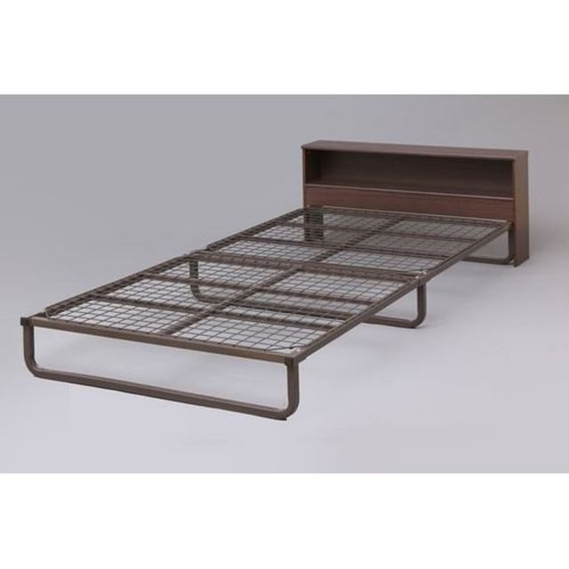 アイリスオーヤマ ヘッドボード付きスチールベッドフレームFMB-SBシングルサイズ