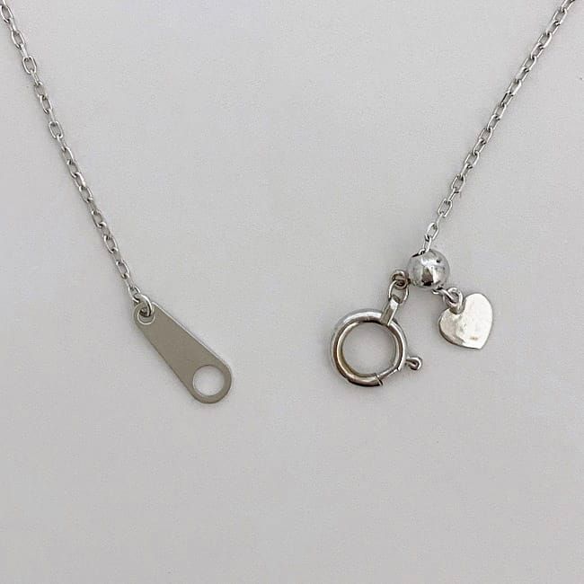 ハート ネックレス ホワイトゴールド WG f-20513 美品 ダイヤ - メルカリ