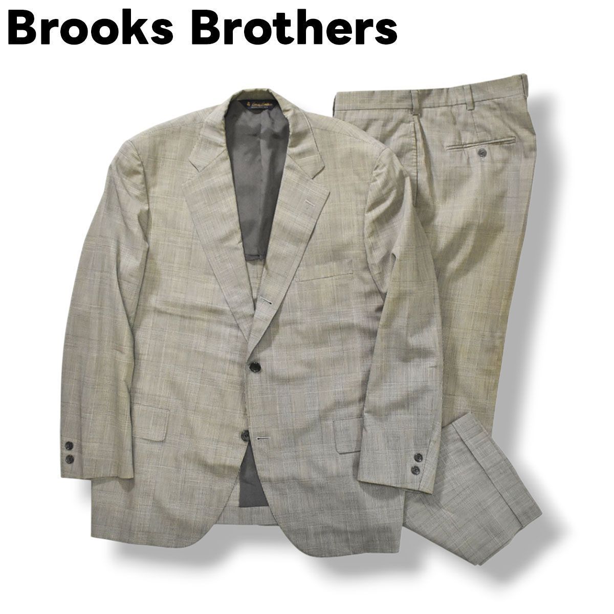【ニシ君】ブルックスブラザーズ　セットアップ　グレンチェック　38 ニシ君】ブルックスブラザーズ セットアップ グレンチェック 38