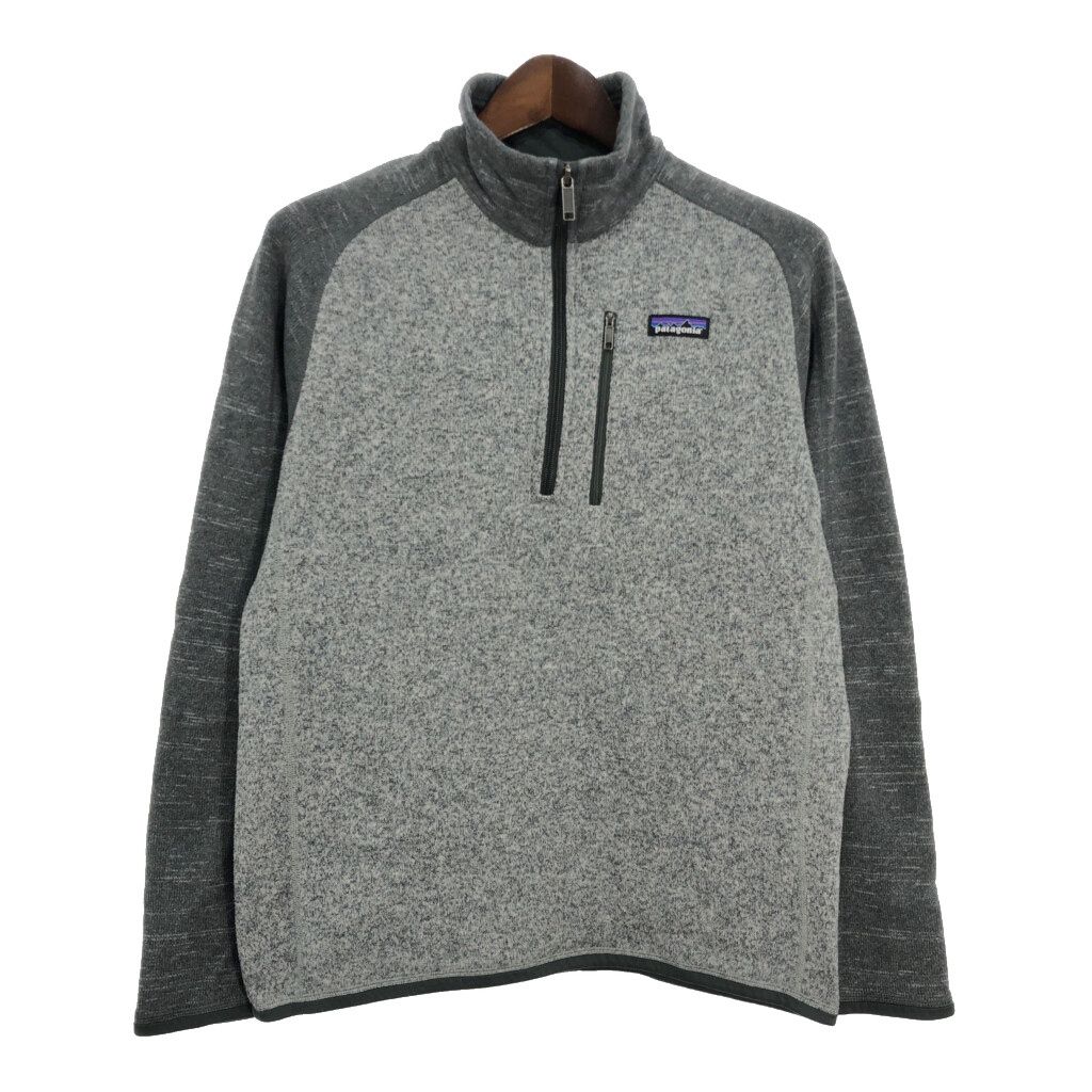 patagonia パタゴニア ベターセーター ハーフジップ フリースジャケット アウトドア グレー (メンズ M) 中古 古着 T0536