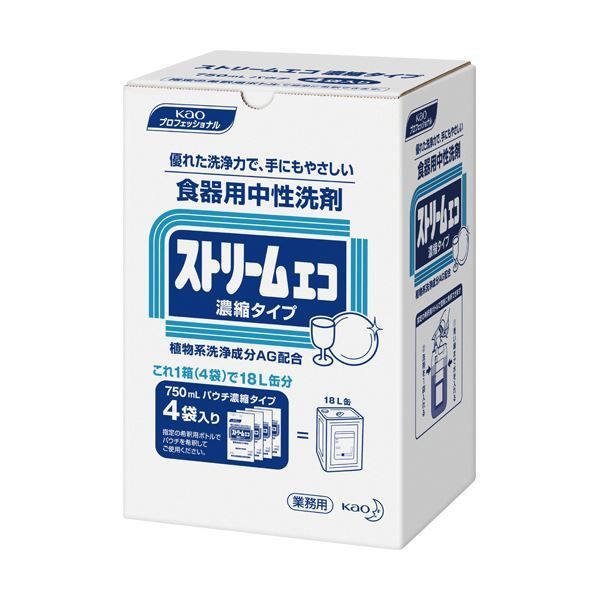 まとめ 花王 ストリームエコ 濃縮タイプ 詰替用750ml|個 1箱 4個