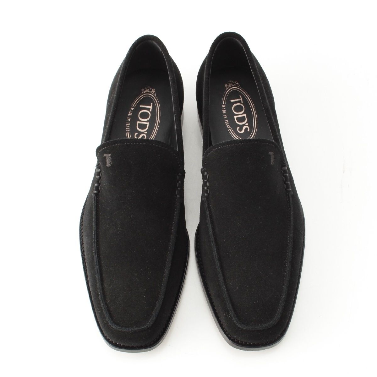 トッズ スエード ローファー スリッポン T型押し フラット 革靴  