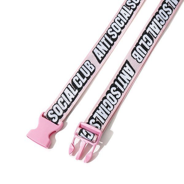 AntiSocialSocialClub (アンチソーシャルソーシャルクラブ) 荷物 ストラップ Safe And Sound Pink Luggauge Strap カジュアル ストリート スケボー SKATE SK8 PUNK パンク HIPHOP ヒップ