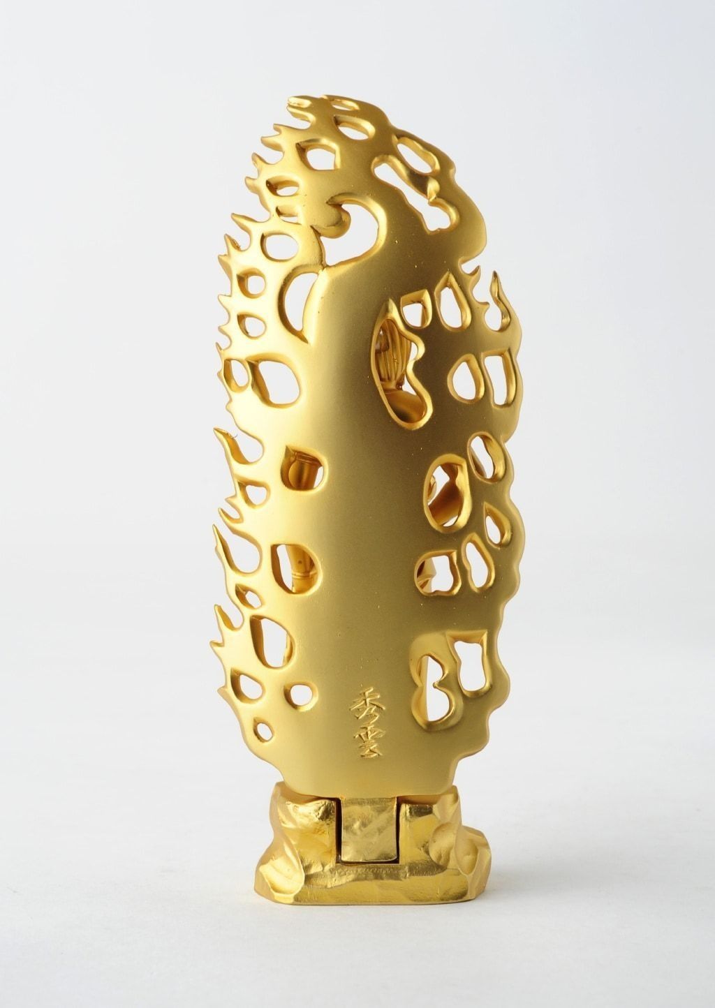 不動明王 - 合金製 純金メッキ仕上げ 総高15.5cm 高岡銅器 仏像 IMPECCABLEHEALTHCARESERVICES_COM