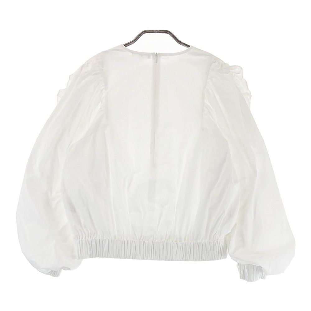 専用yoriホワイトフリルブラウス 36サイズ yori ホワイトブラウス 36 yori フリル 36 yori ヨリ フリルスリーブ