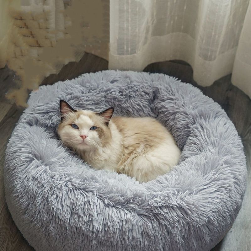 ペットハウス ペットベッド 丸型 寝床 面白い 猫 犬 秋冬用 寒さ対策 クッション 猫ハウス 犬ベッド ペット ペット用品 厚み 保温防寒 快適 柔らかい おしゃれ ふわふわ 暖かい もこもこ あっ