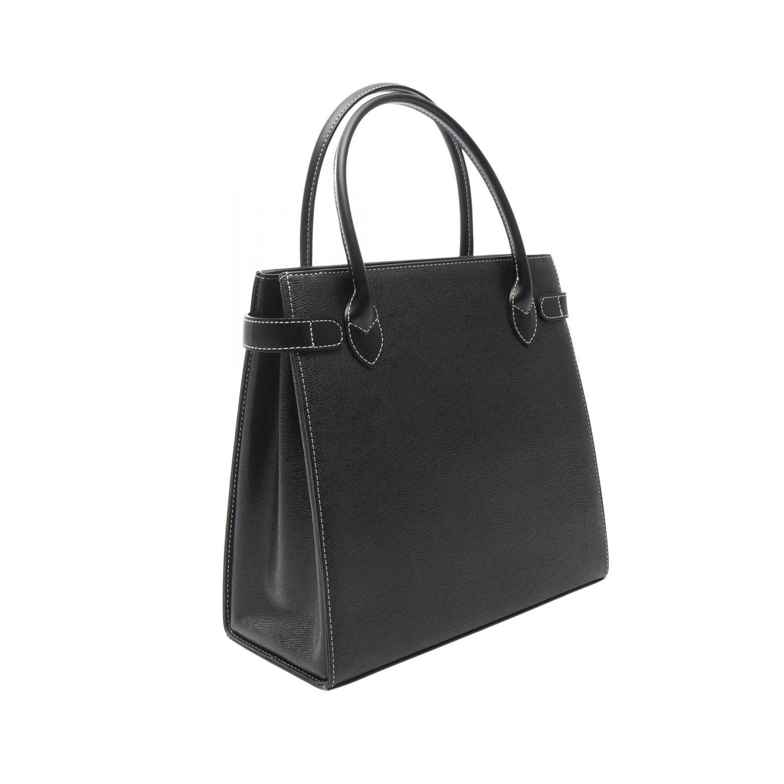 美品】BURBERRY レザー ハンドバッグ ノバチェック シルバー金具