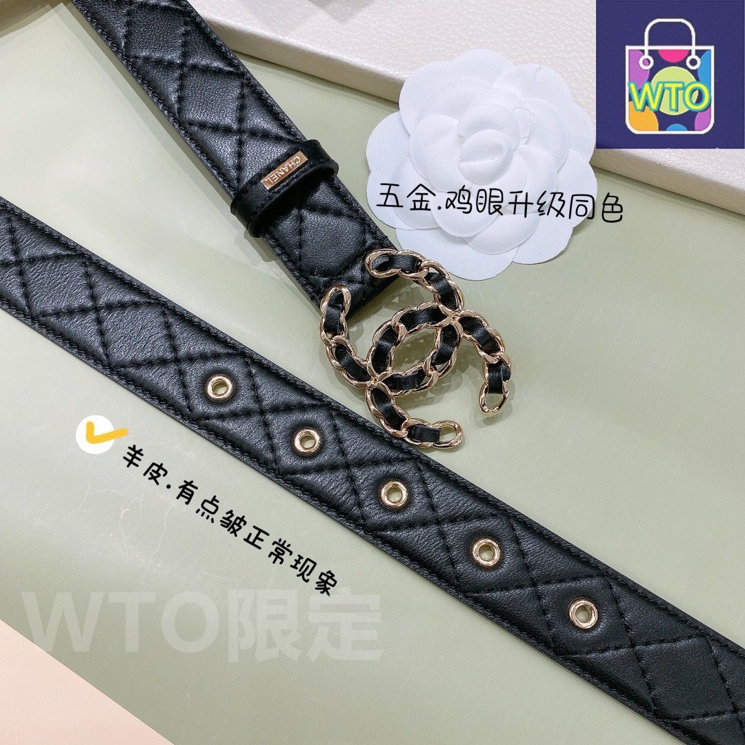 今日特価】Chanel シャネル レザーベルト - メルカリ