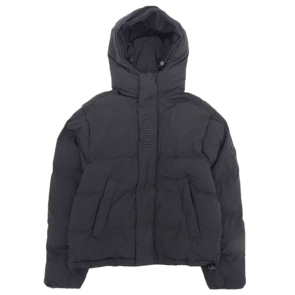 Trapstar トラップスター フーディ ダウンジャケット ブルゾン L ブラック メンズ 古着