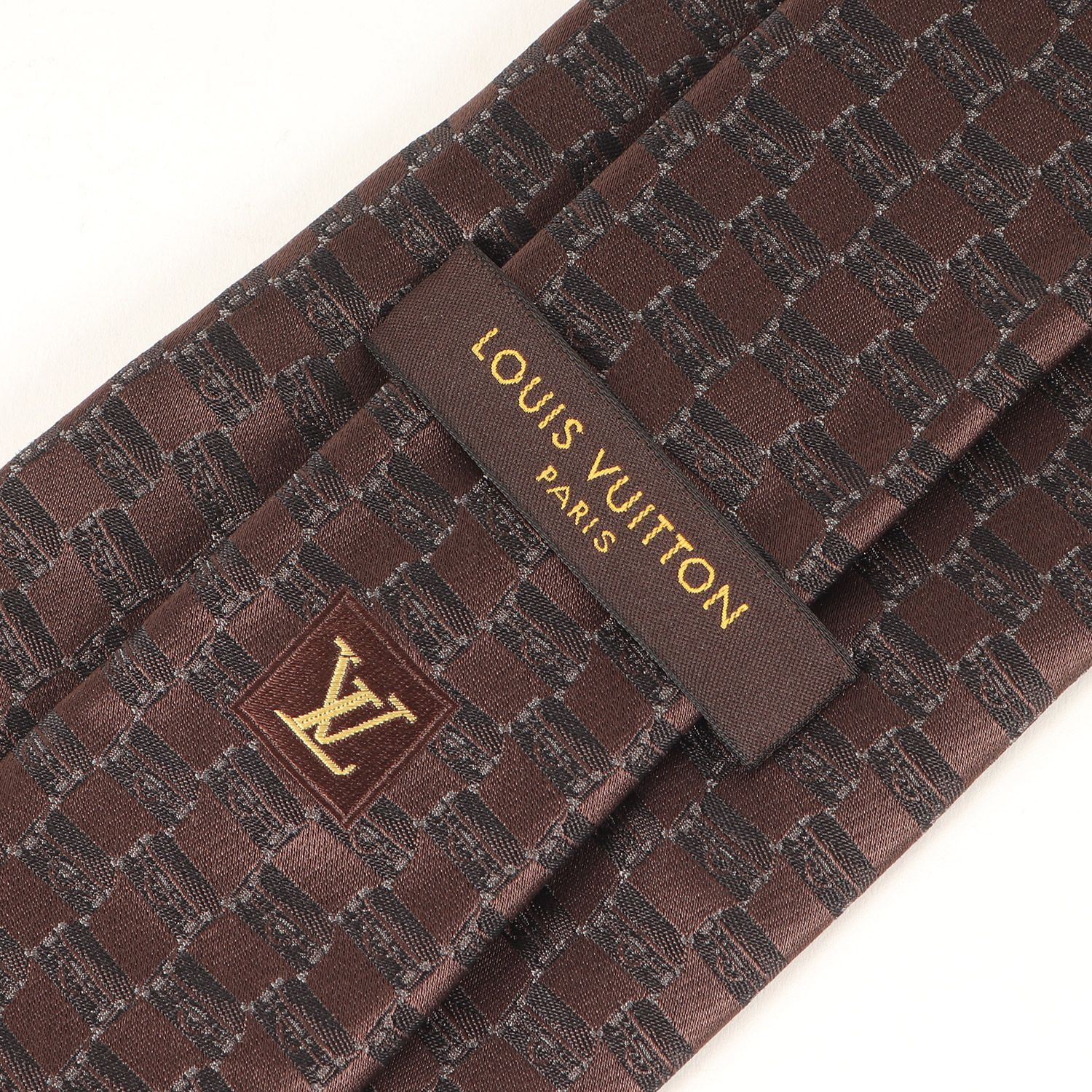 ルイヴィトン　ネクタイ　茶色　ブラウン Louis Vuitton / ヴィトン LV柄 ブラウン 茶 ネクタイ メンズ